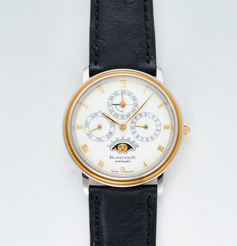 1990s Blancpain Villeret exhibit neovintage 