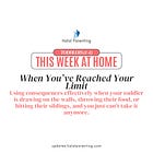 Scripts For Toddlers: Using Consequences Effectively 