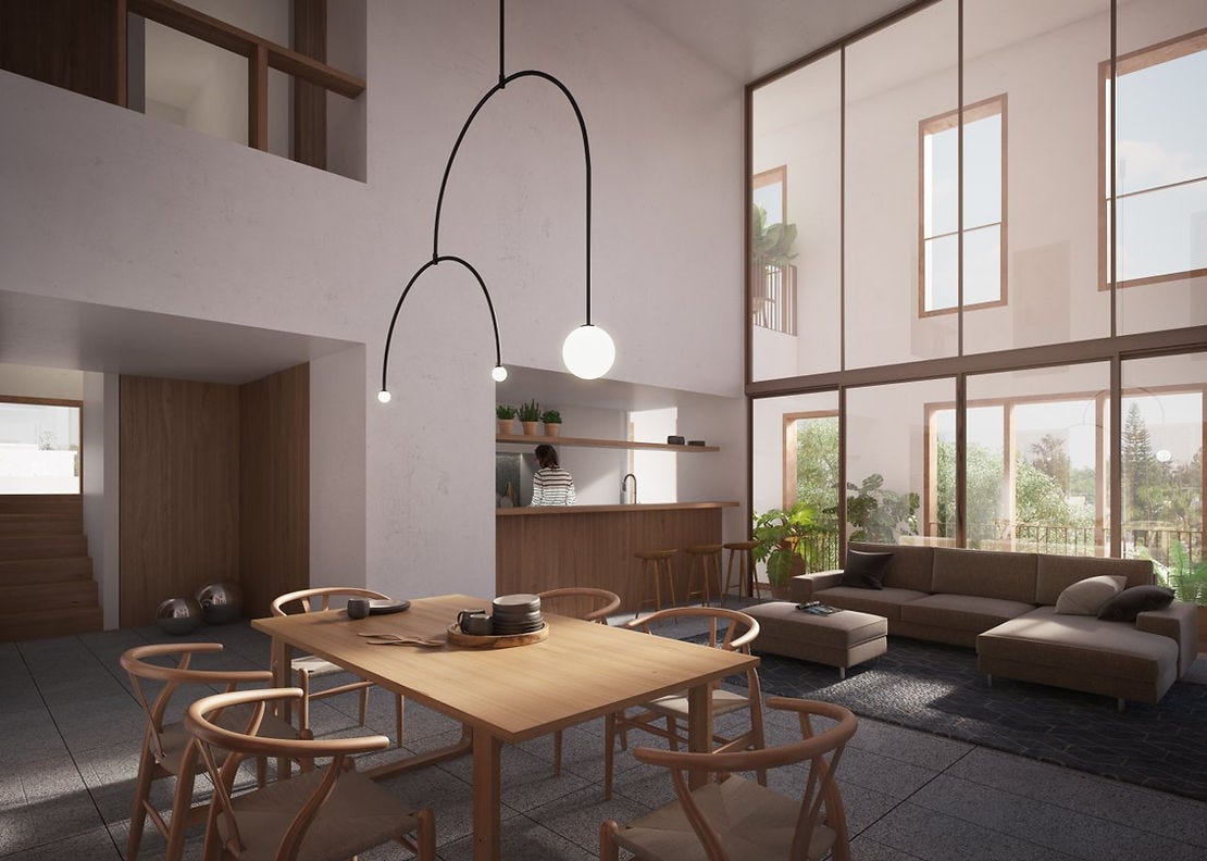 Los espacios interiores a doble altura permiten una mejor apreciación del mismo Los espacios interiores a doble altura permiten una mejor apreciación del mismo