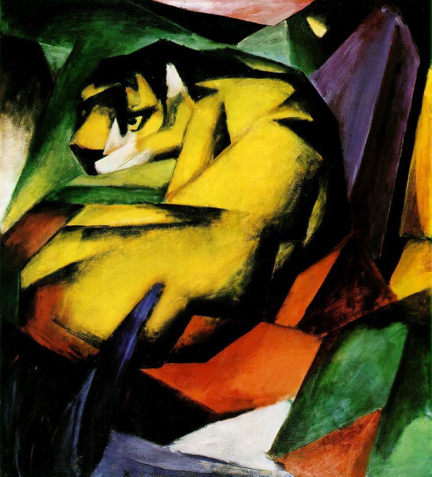 The Large Blue Horses (1911) by Franz Marc - Artchive The Large Blue Horses (1911) by Franz Marc - Artchive
