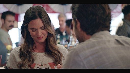 Walker Geri looking down at her breasts for Cordell. Walker Geri looking down at her breasts for Cordell.