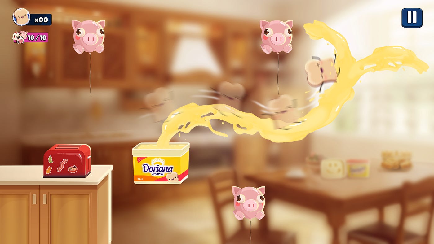 Imagem conceito da mecânica com o personagem deslizando