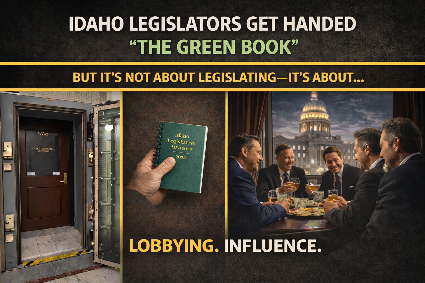 The Green Book Advisors or Influencers? Inside Idaho’s Lobbyist Machine. The Green Book Advisors or Influencers? Inside Idaho’s Lobbyist Machine.