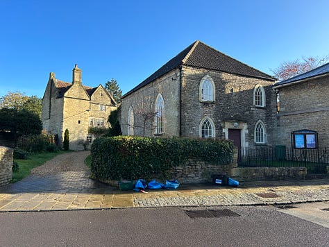 Home and the chapel in the High Street, Norton St Philip. Images: Roland's Travels