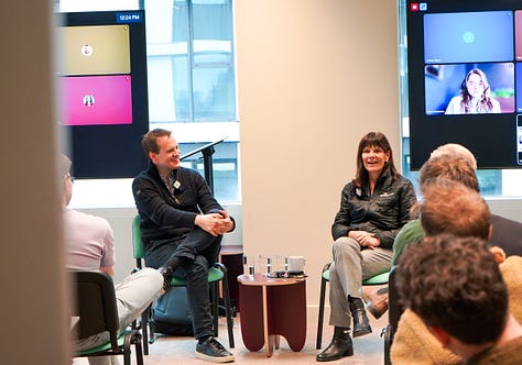 Three photos of speakers and audiences at ARIA and ARIA-powered events. 