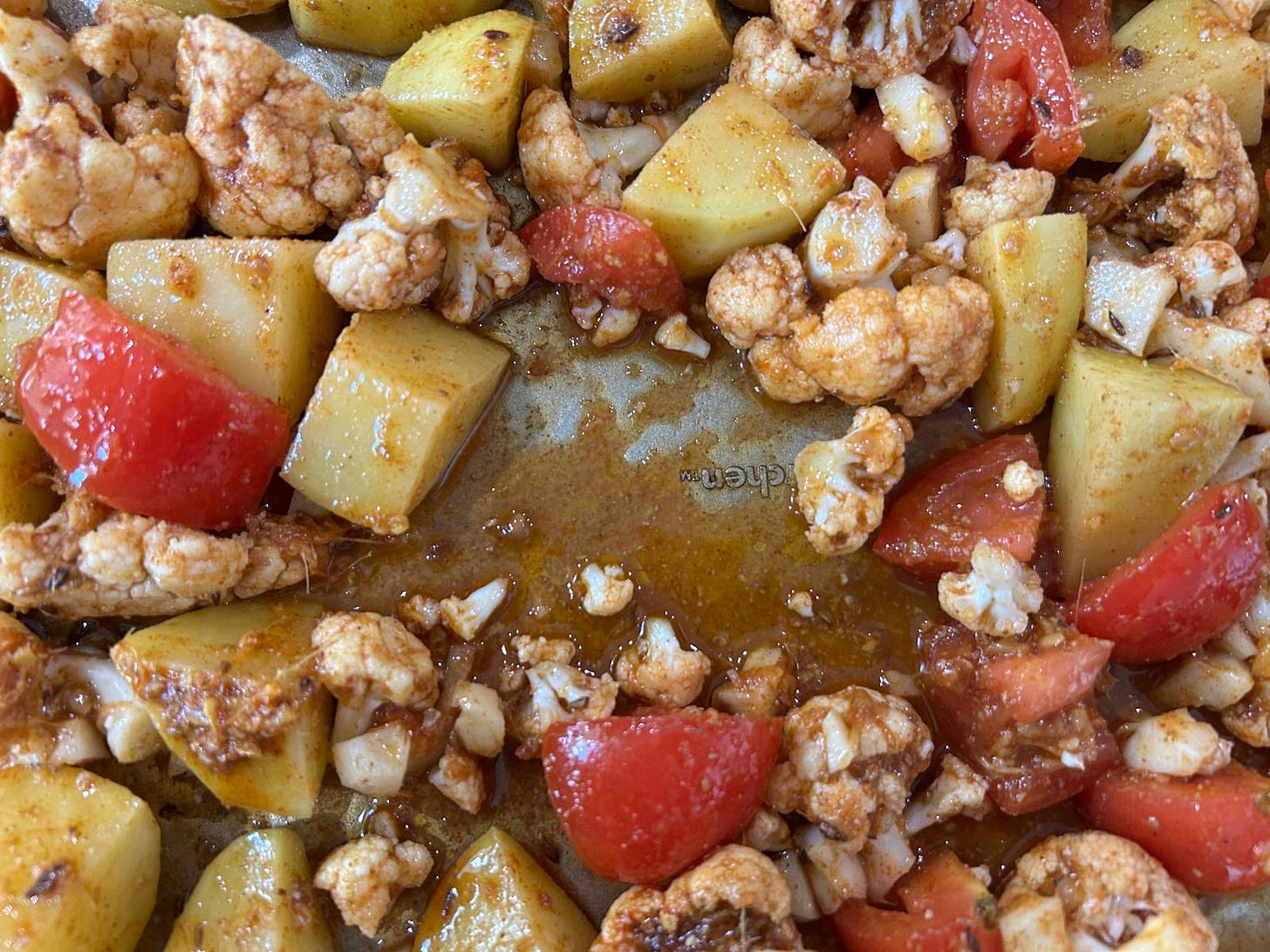 Aloo Gobi in the making
