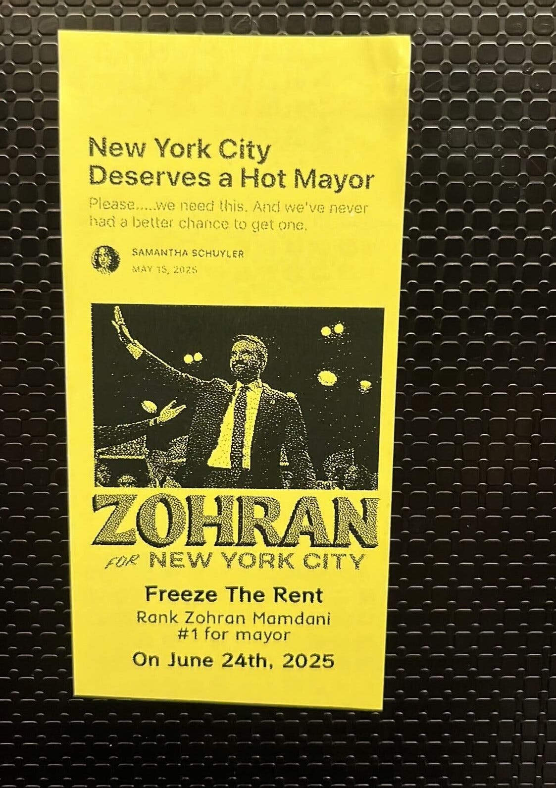 A little poster of our New York City deserves a hot mayor blog.