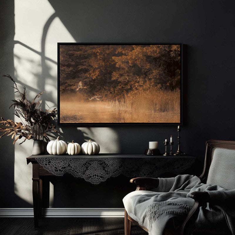 Fly Away v2 by Jocelyn Elizabeth Canvas Art Print, Floater Frame, 12" H x 18" W, Black