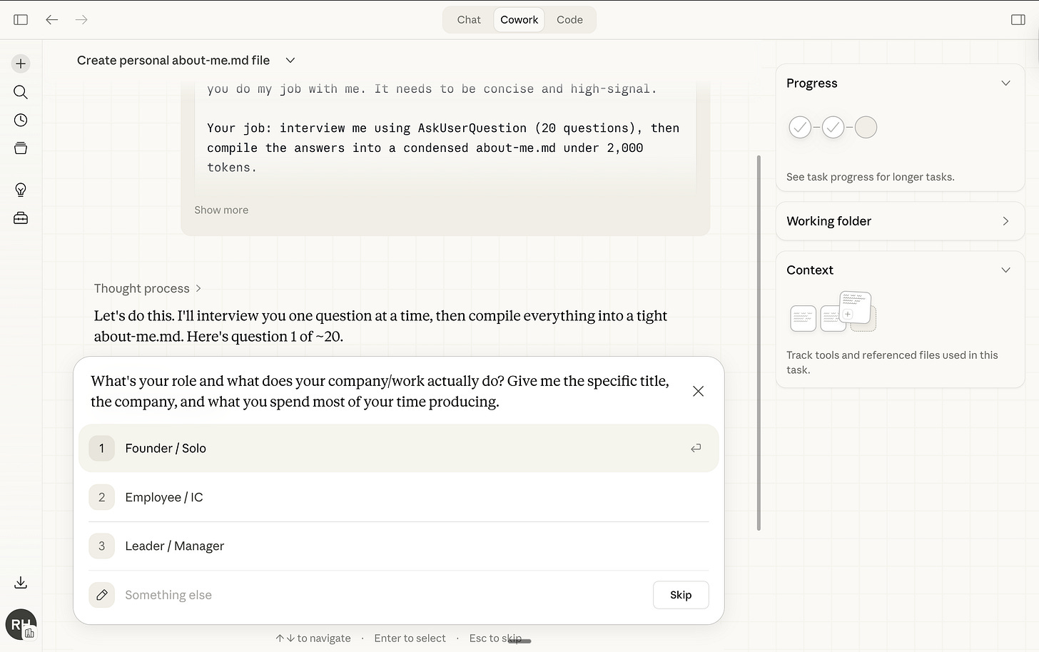 Input Co Work Cowork. - by Ruben Hassid - How to AI