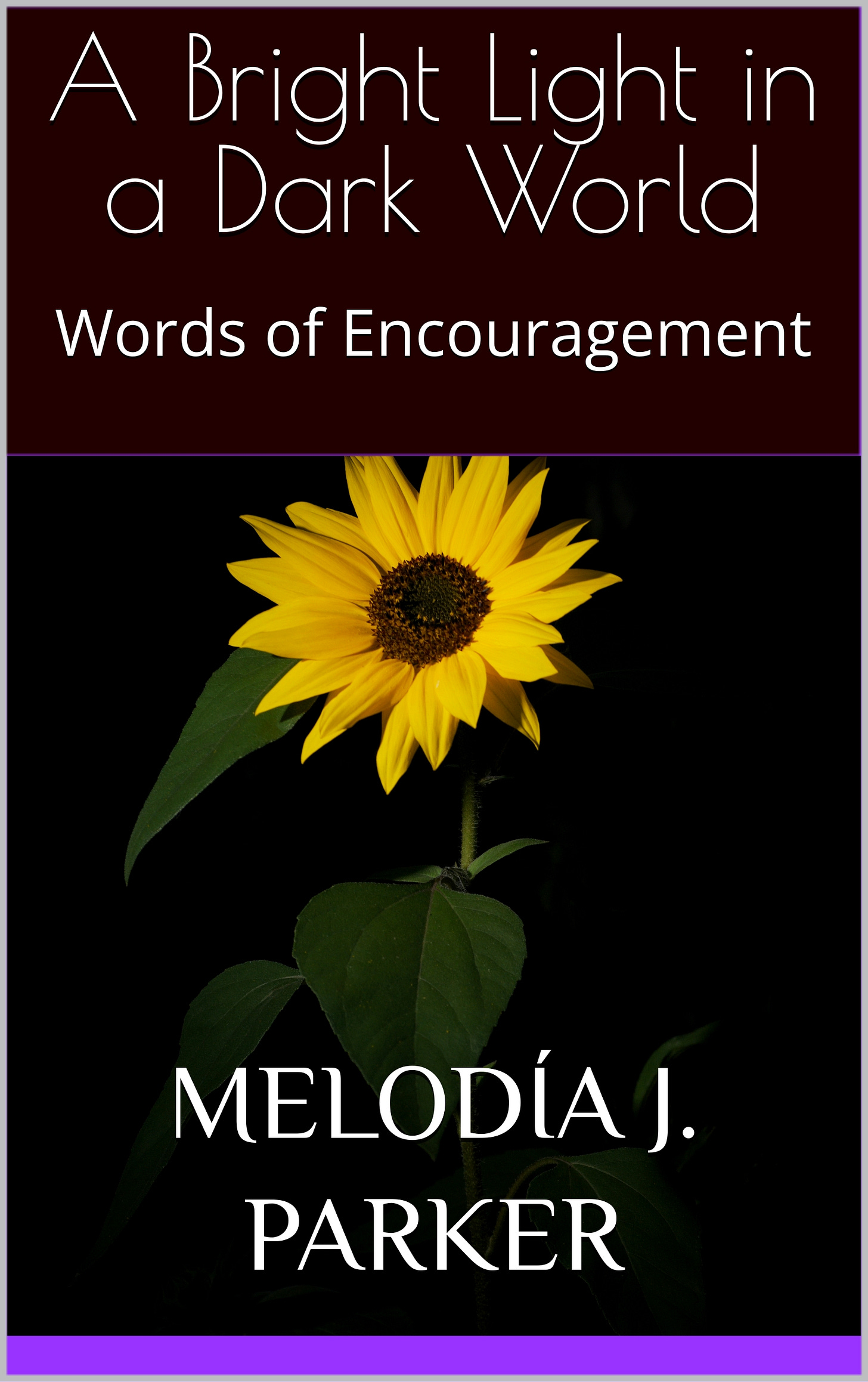 Book cover for "A Bright Light in a Dark World" by Melodía J. Parker. Book cover for "A Bright Light in a Dark World" by Melodía J. Parker.