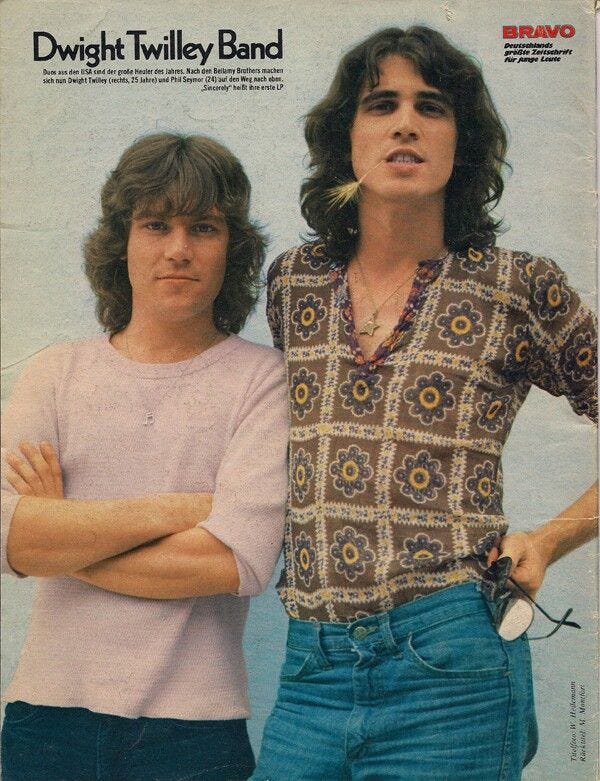 The Dwight Twilley Band - 1975 PHIL SEYMOUR & DWIGHT TWILLEY in German  Magazine - Bravo.