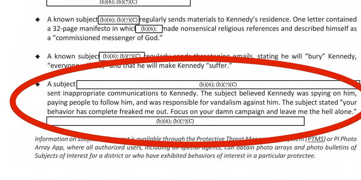 RFK, Jr. Intruder Mentioned In Secret Service Assessment