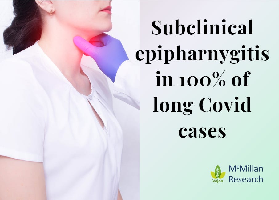 Throat Inflammation in ALL long Covid cases!