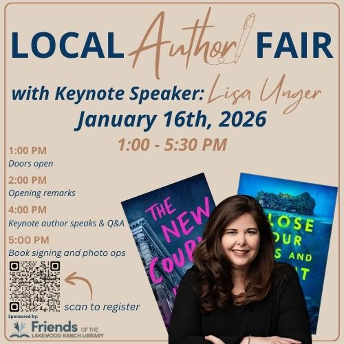 Lakewood Ranch Library Celebrates Second Anniversary With Local Author Fair and Bestselling Keynote