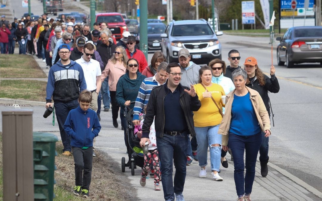 Jane’s Walk 2019 on Stittsville Main Street. Photo by Barry Gray.