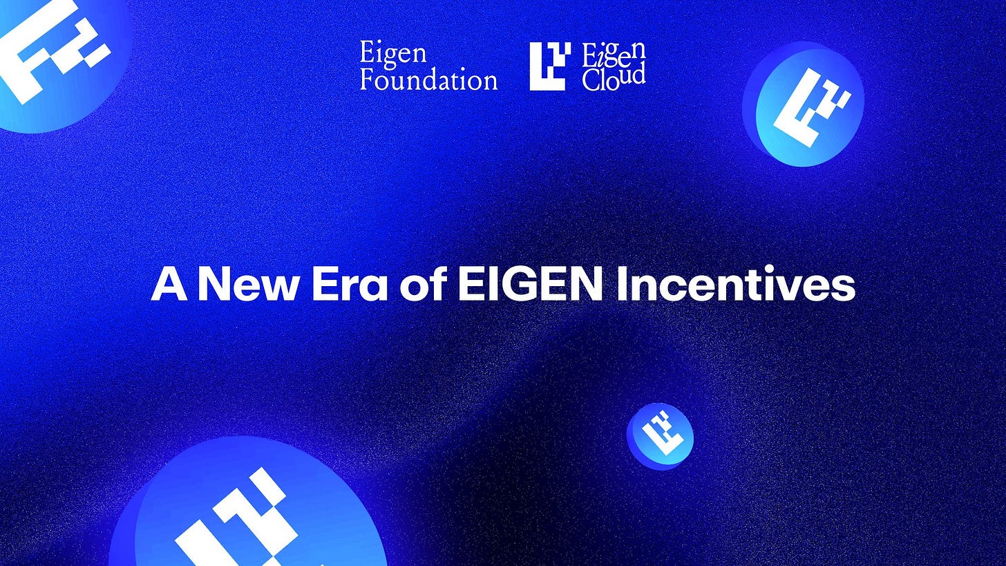 A New Era of EIGEN Incentives | EigenFoundation x EigenLayer x  EigenCloud 
