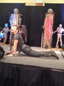 Sebastian shows off his dance moves