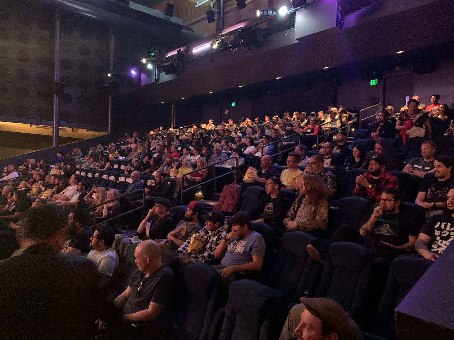 The screen and panel at our Beyond Fest premiere.