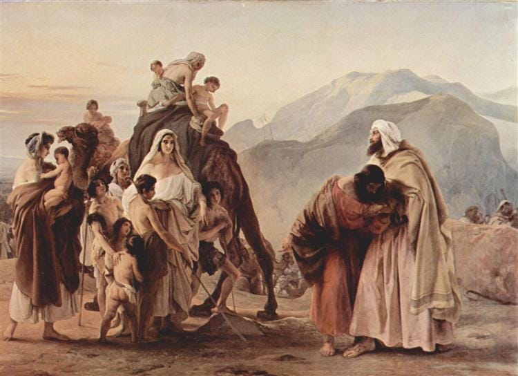 Meeting of Jacob and Esau, 1844 - Francesco Hayez