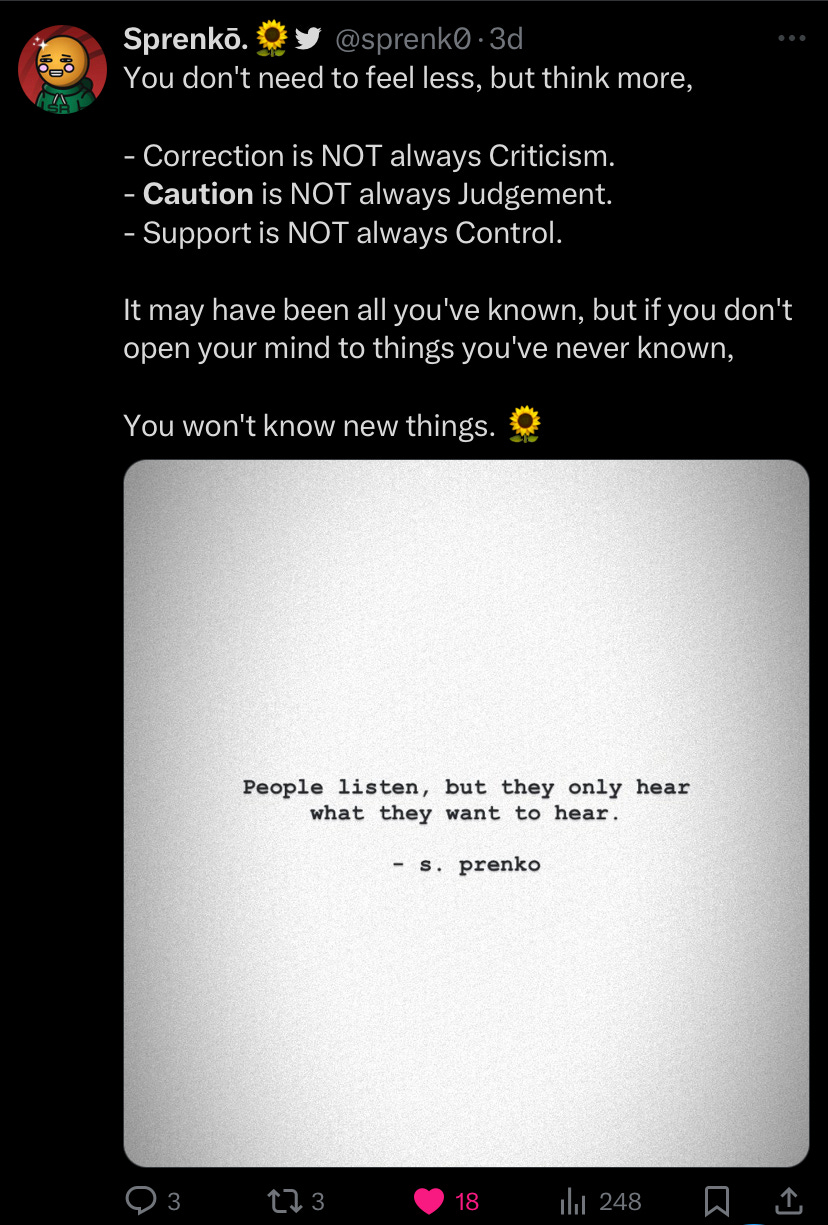 you can have a voice without being defensive