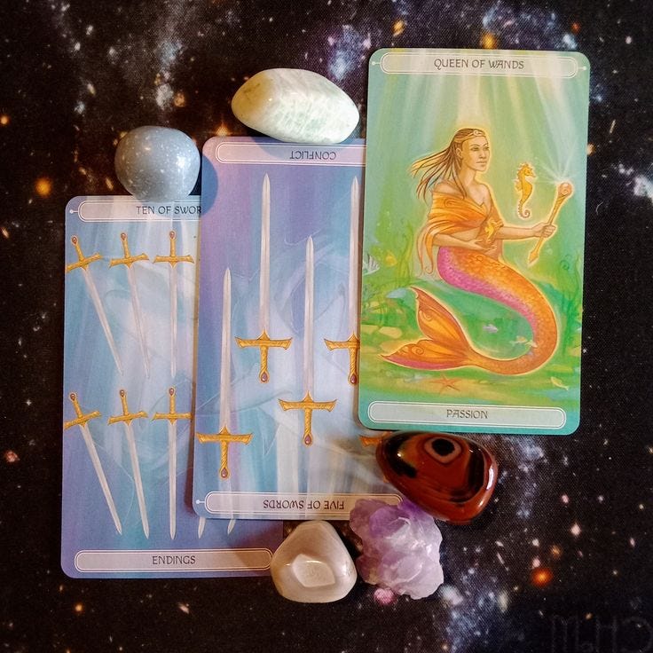 A Message from the Universe ~ Time to Rise!, Oceanic Tarot Cards