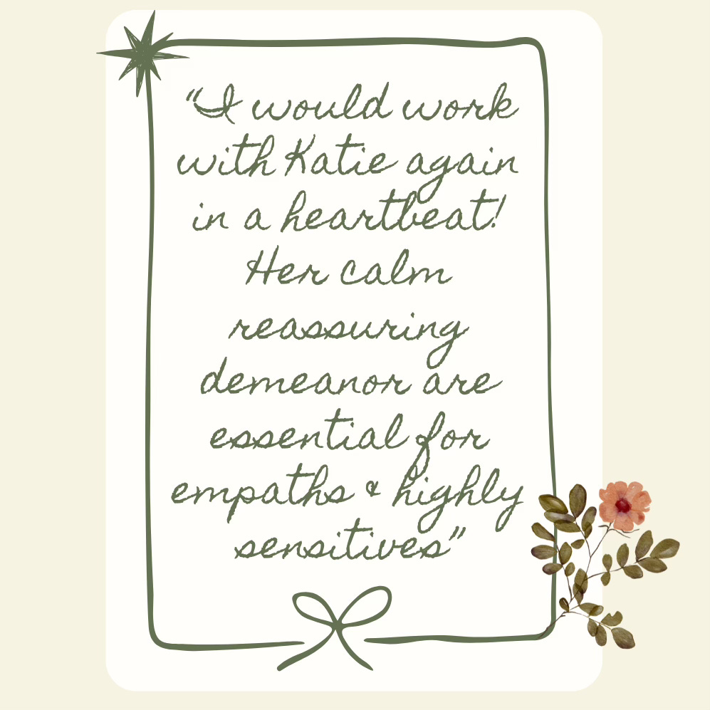 Positive feedback from one of Katie's web design clients