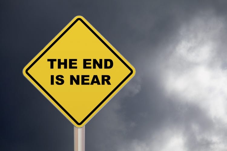 Crossing sign - The end is near