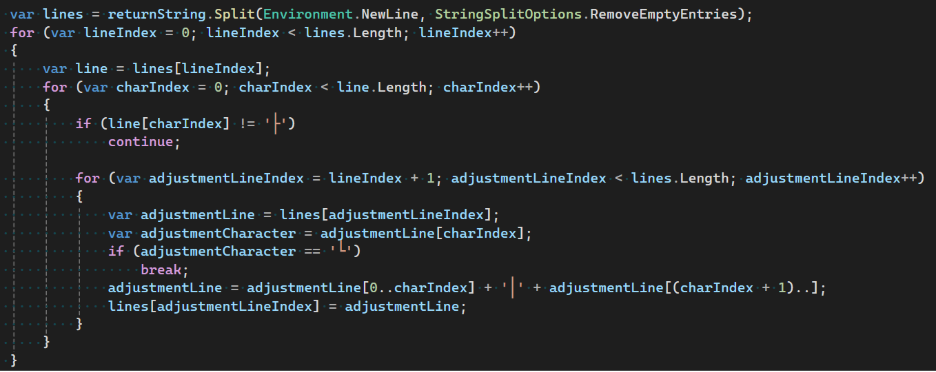A computer screen shot of code

AI-generated content may be incorrect.