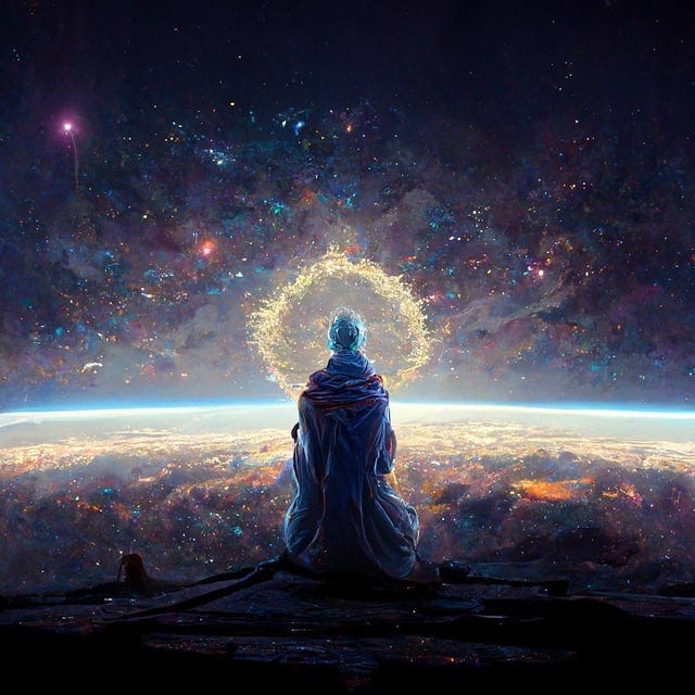 r/midjourney - Divine being observing creation