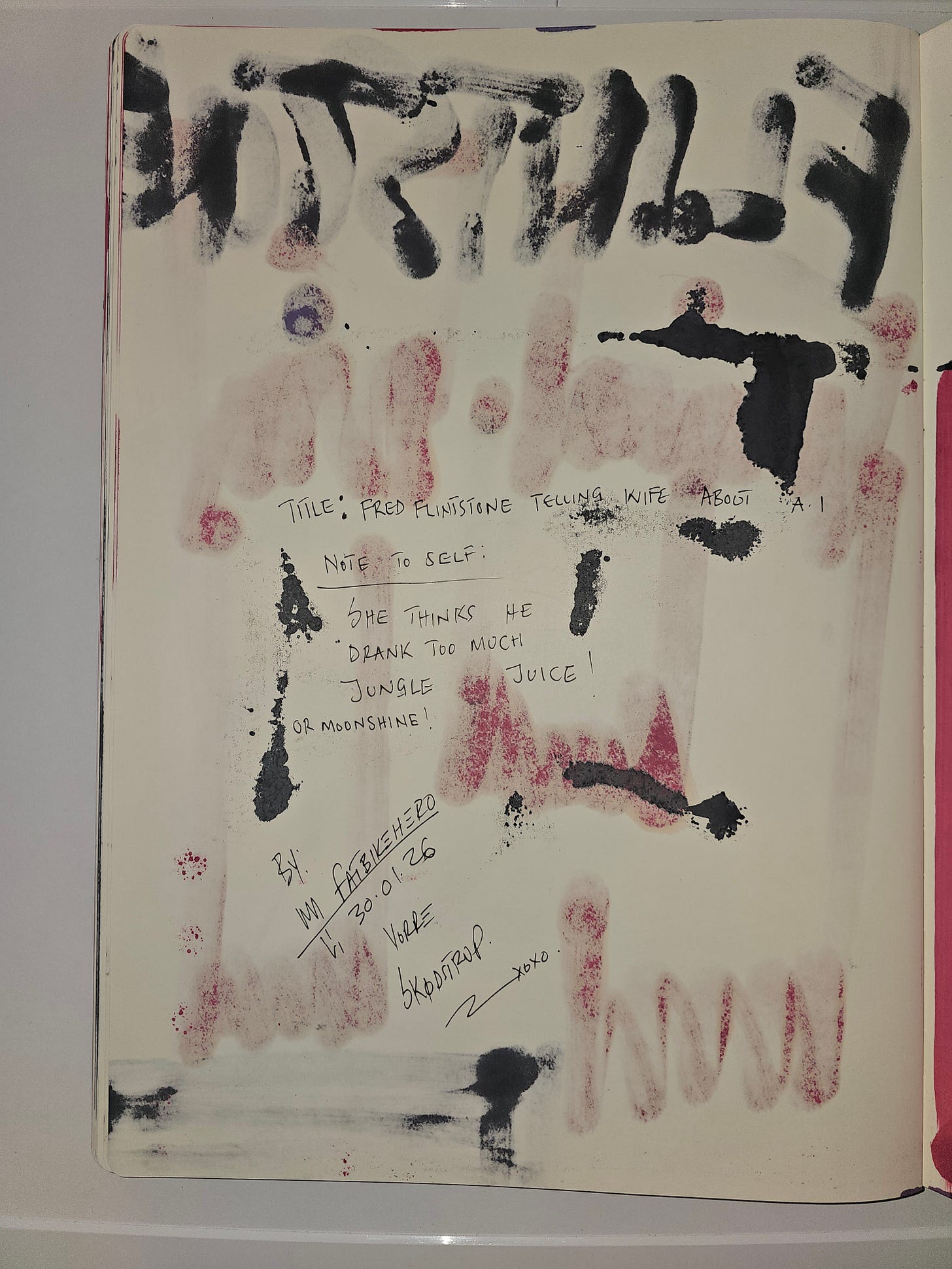 Conceptual diagram by FatbikeHero titled 'The Failure of Synthetic Friction.' Left side shows AI optimization (smoothness); Right side shows Human Resistance (friction/ink splatter). Defines the inability of AI to create Counter-Infrastructure