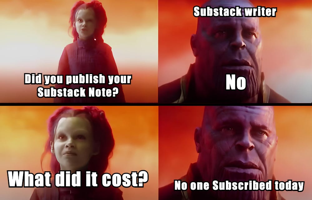 Story of every Beginner Substack writer