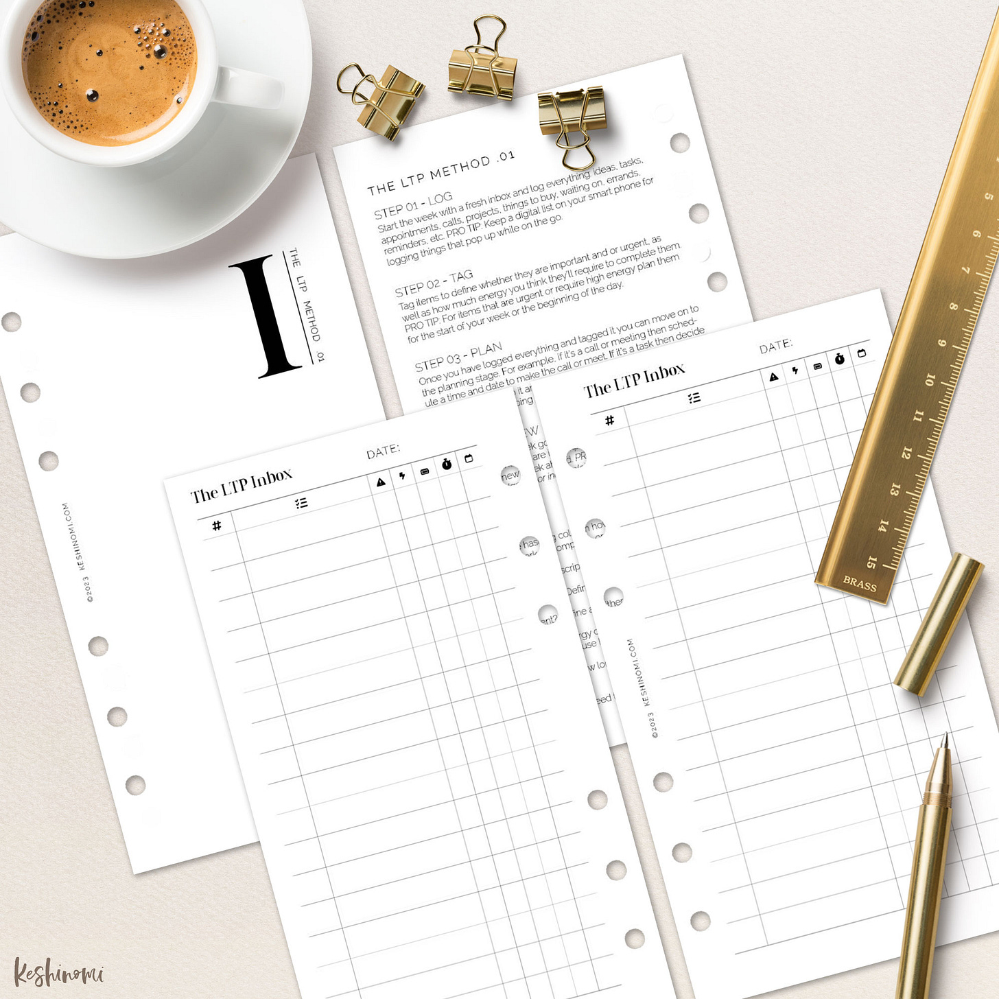 The LTP Method v0.1 Printable Planner Insert by Keshinomi