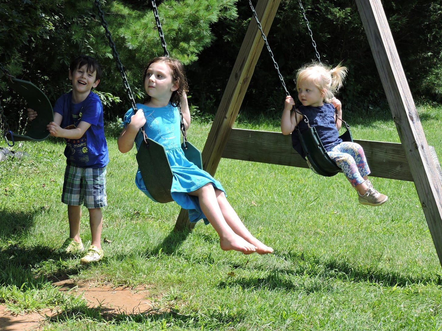  Edith and her cousins -- a snapshot that could be taken almost any day. 