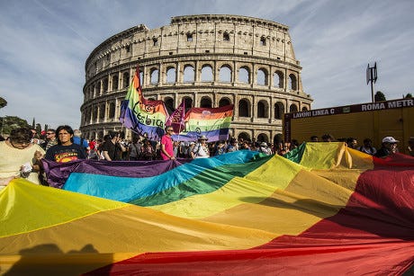 Pride Parade Passes Colosseum Editorial Stock Photo - Stock Image |  Shutterstock Editorial