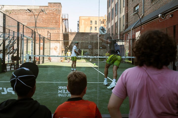 PPL youth community clinic at Mink Padel in Harlem