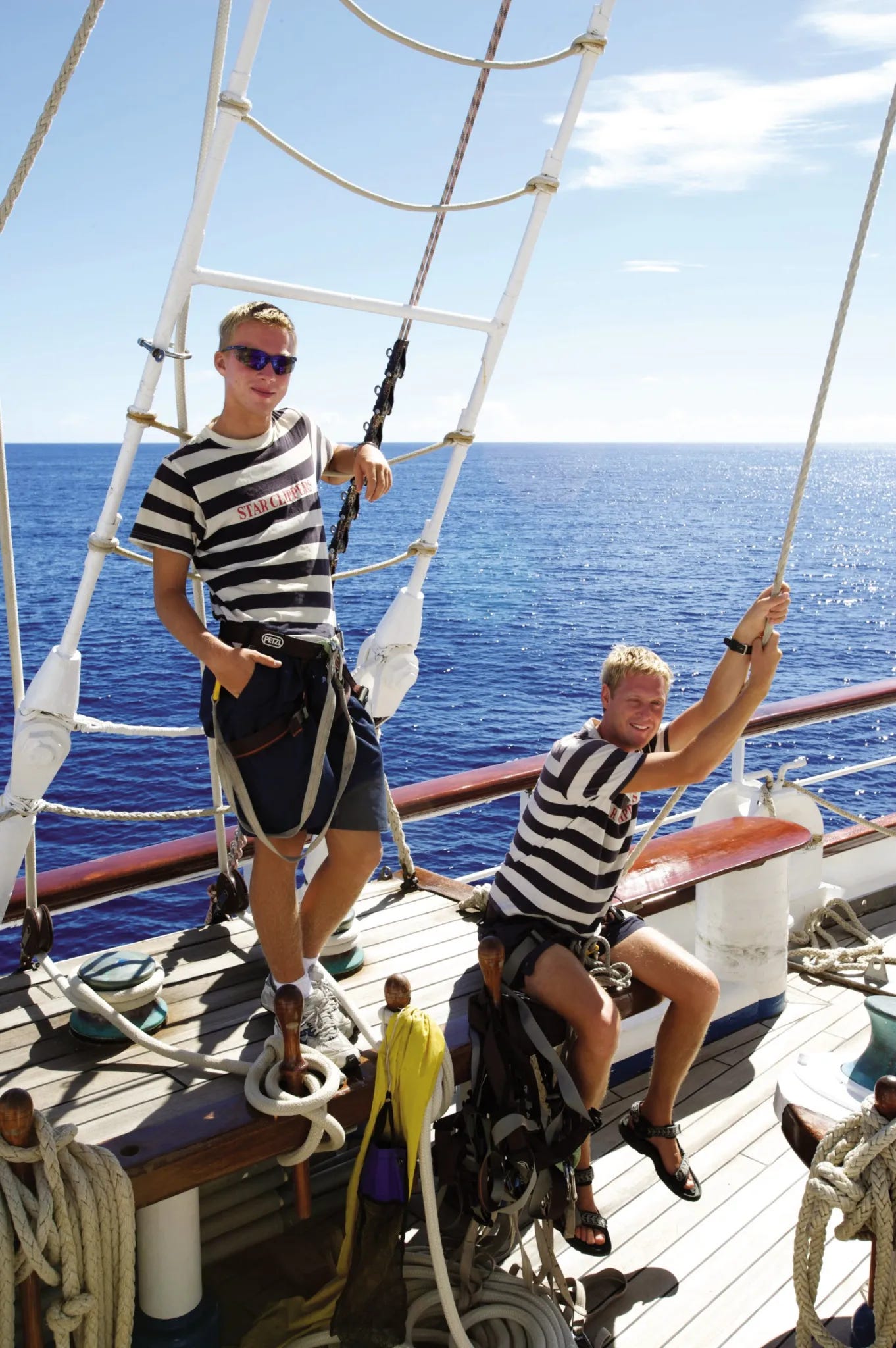 Crew on the deck of the 'Star Clipper' (Photo: Jack Hollingsworth)