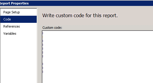 SSRS Custom Code reporting services SSRS Custom Code reporting services