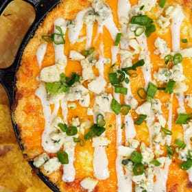 Crispy Buffalo Chicken Dip & Riesling