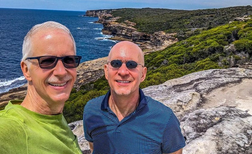 Brent and Michael, near Sydney.