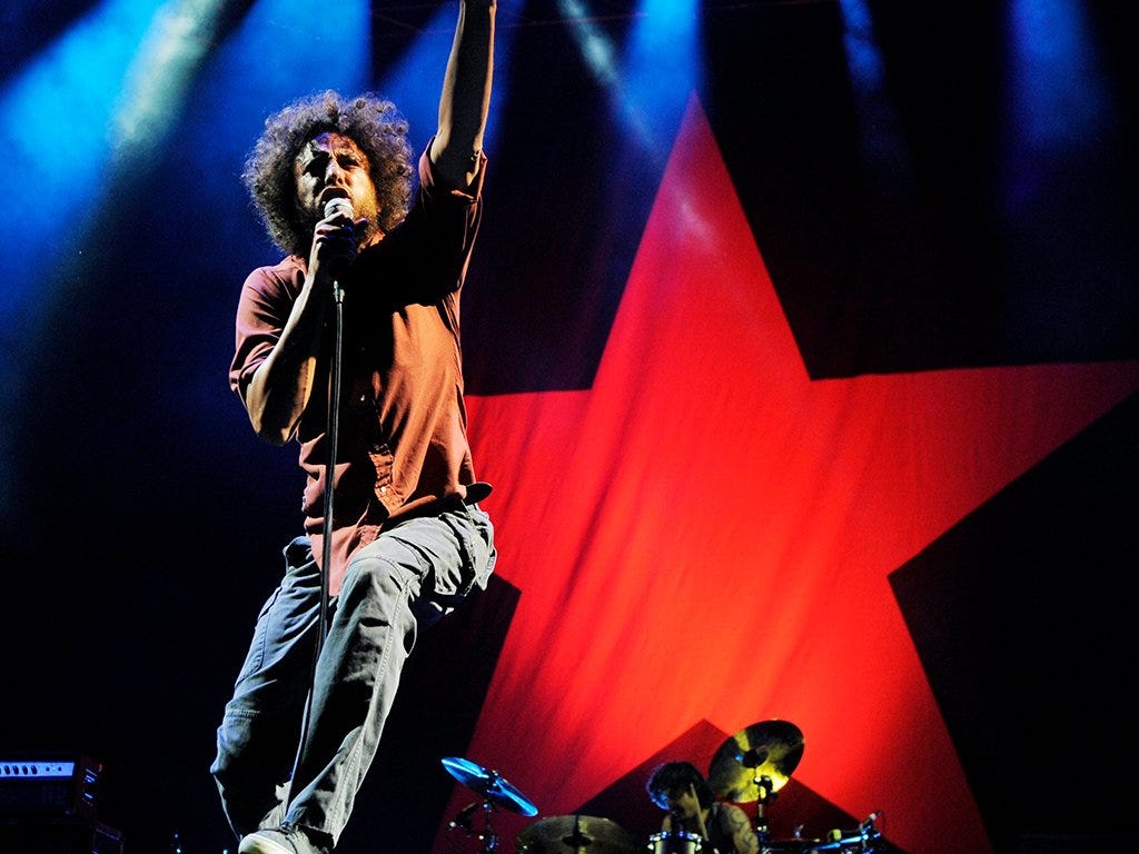 Image result for rage against the machine concert