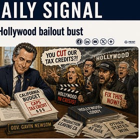 Gavin Newson’s Hollywood Bailout Bust