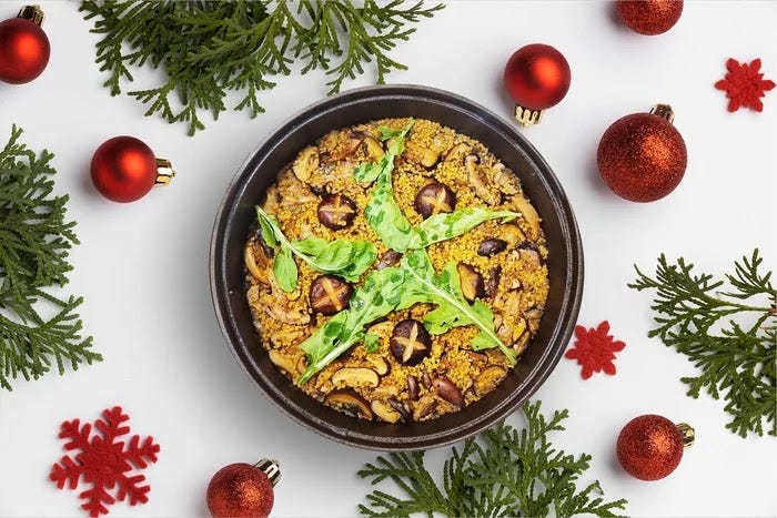 How to make Mushroom Truffle Paella (Duru Bulgur’s Vegetarian Paella)