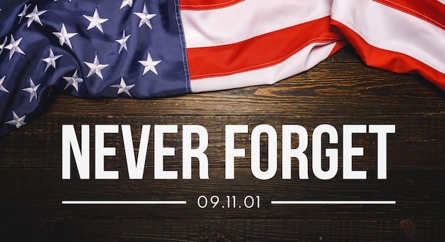 Premium Photo | Patriot day september 11 911 usa banner united states flag  or merican flag 911 memorial and never forget lettering background or  backdrop