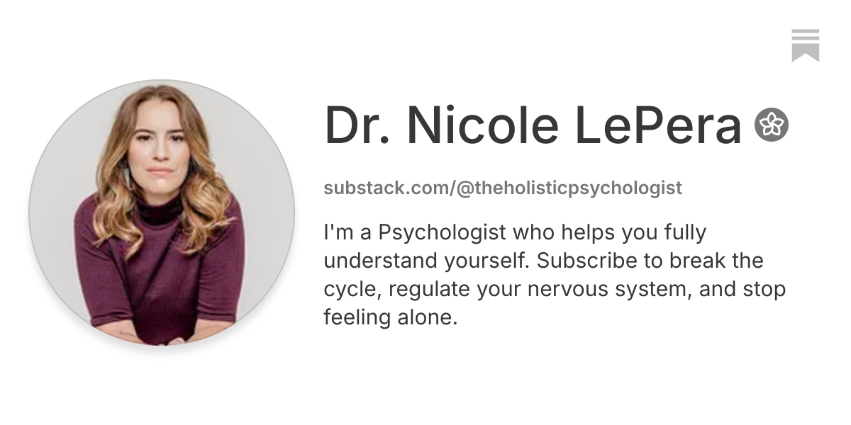 Dr. Nicole LePera | Substack