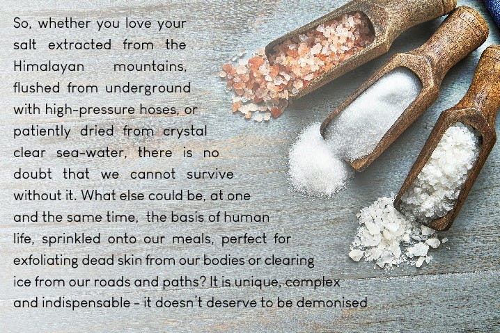 sea salt, rock salt, table salt