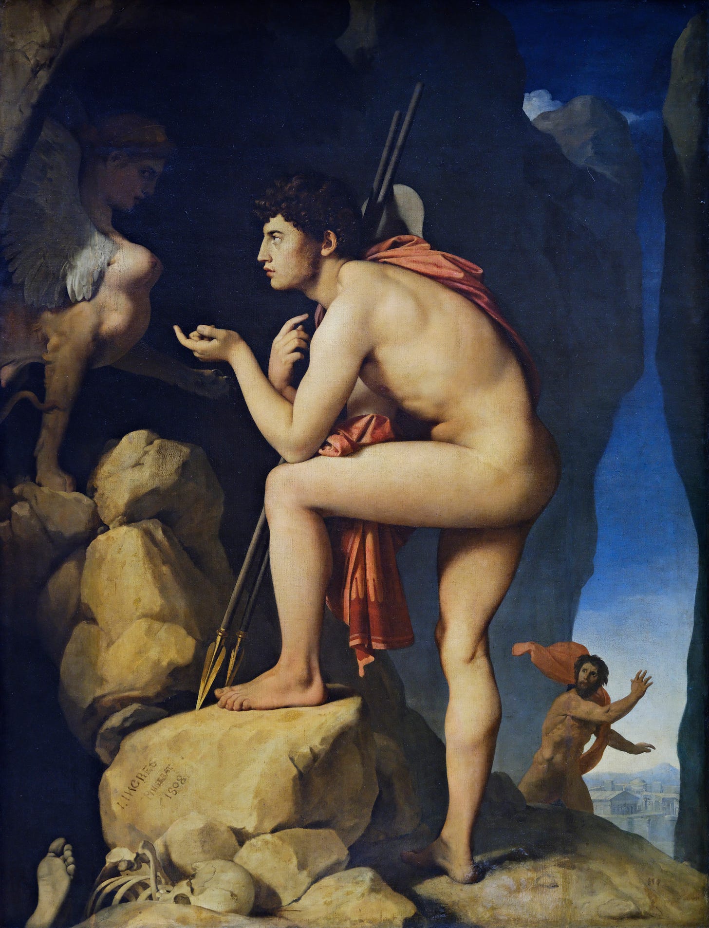 Oedipus and the Sphinx by Jean Auguste Dominique Ingres
