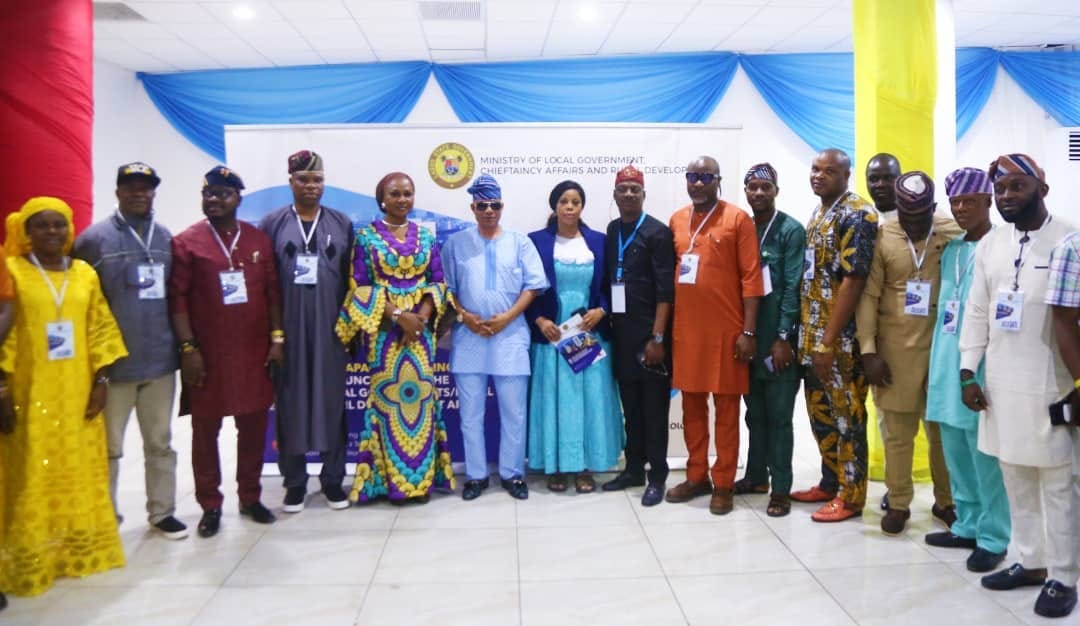A group picture of the Participants with Commissioner for Local Government, Chieftaincy Affairs and Rural Development Kayode Bolaji. A group picture of the Participants with Commissioner for Local Government, Chieftaincy Affairs and Rural Development Kayode Bolaji.