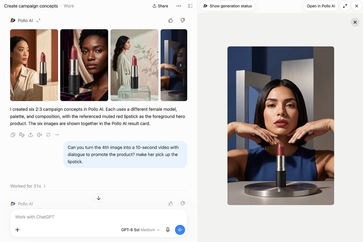 Sample image/video generation with Pollo AI MCP in ChatGPT. Image by Jim Clyde Monge Sample image/video generation with Pollo AI MCP in ChatGPT. Image by Jim Clyde Monge