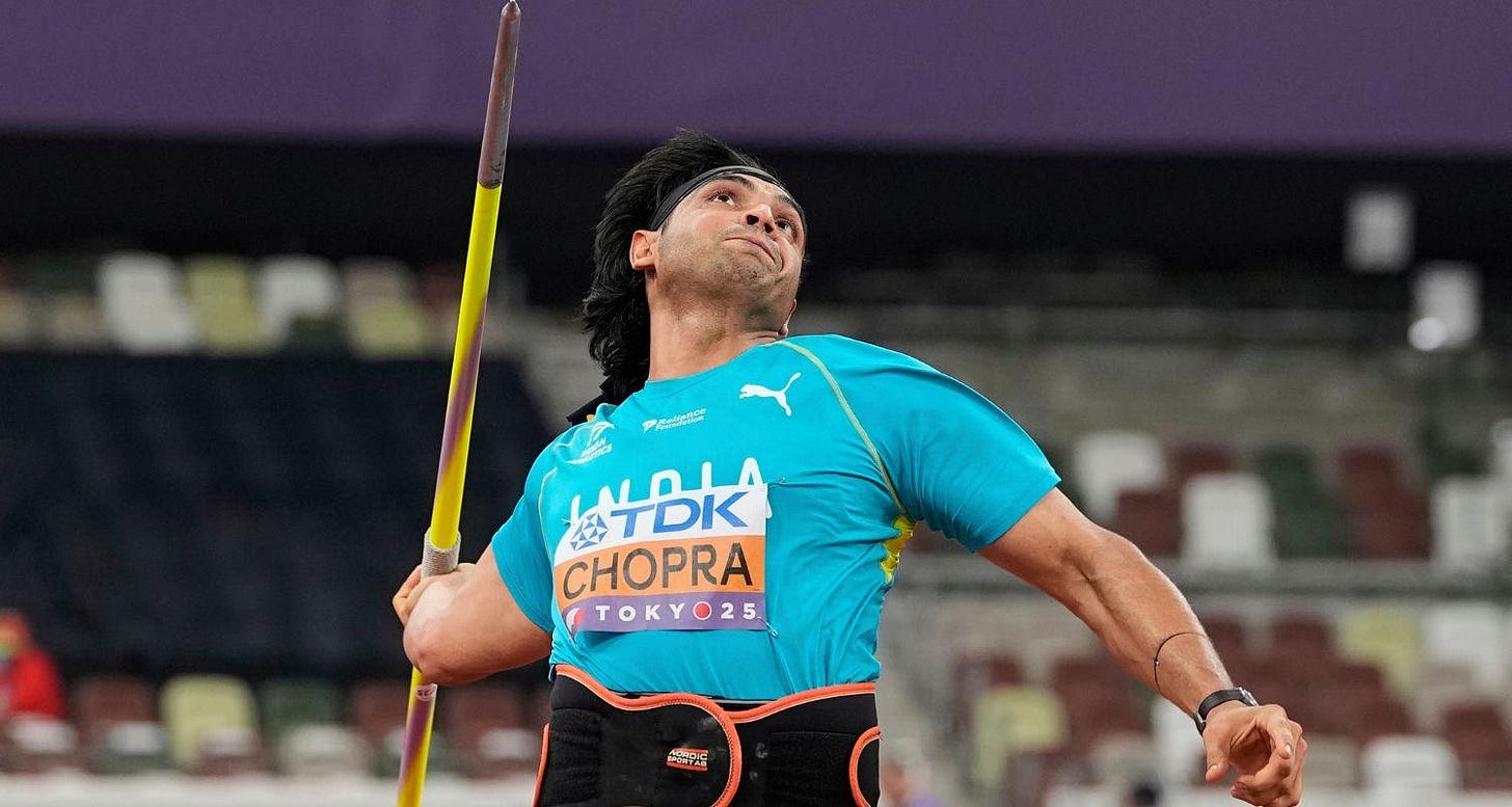 Neeraj through to final with first throw