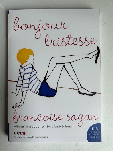 A woman reclines as if on a beach, a shoe dangles from one of her feet. A woman reclines as if on a beach, a shoe dangles from one of her feet.